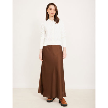 Brown Satin Skirt OC