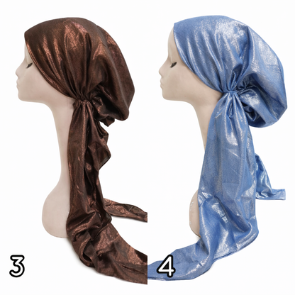 Metallic Cotton Pre-Tied Tichels SG