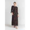 Ella Dress Black Red Flowers Adina LV