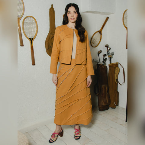 Chic Lines Skirt Bronze