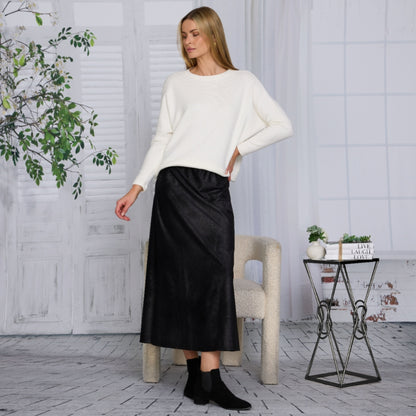 Black Cosmo Distressed Skirt