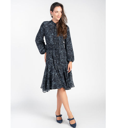 Sophie Dress Light Blue Floral Adina LV