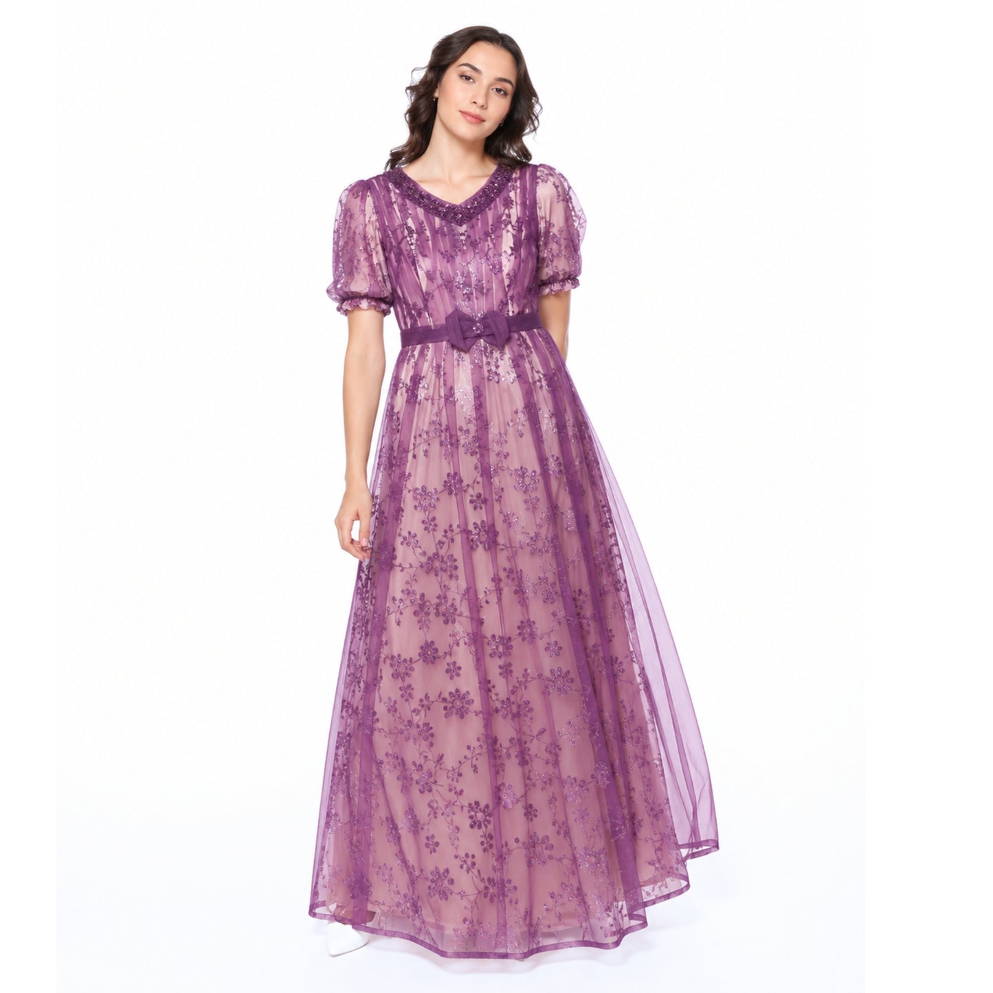 Purple Beaded Gown