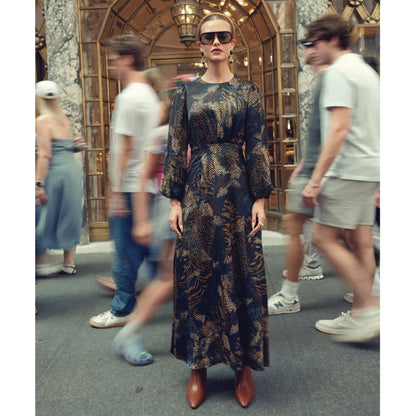 Becca Dress Navy Abstract Adina LV