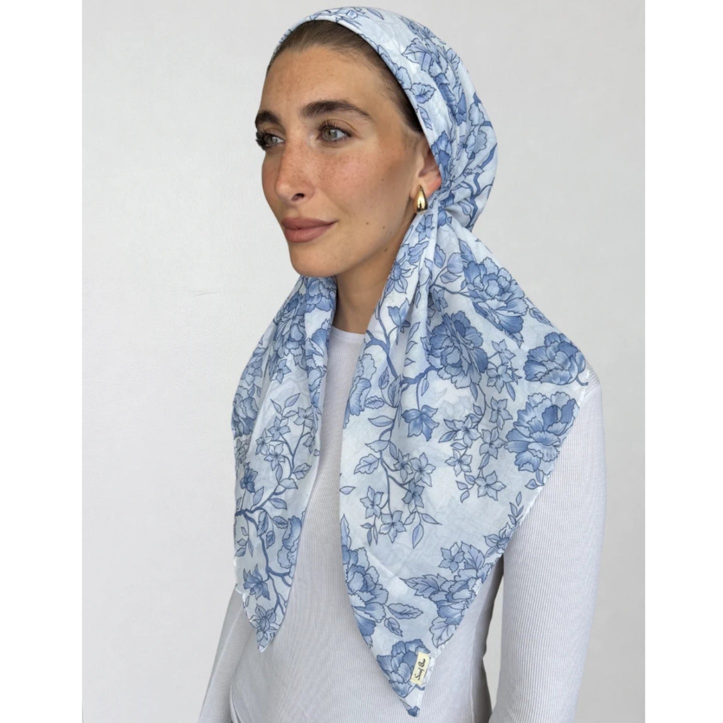 Blue Estate Garden Headscarf SB