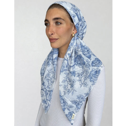 Blue Estate Garden Headscarf SB