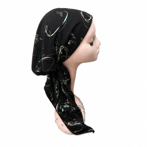 Mesh Scribble Pre-Tied Scarf Atifa
