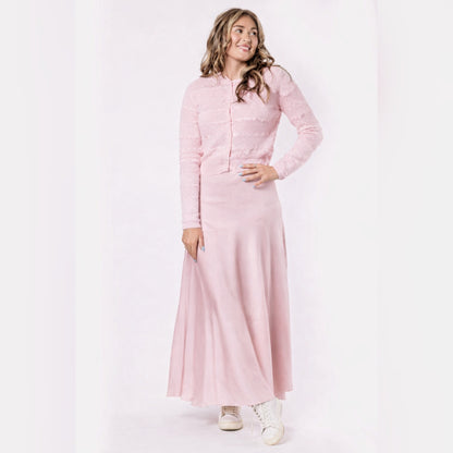 Open Weave Cardy Pink