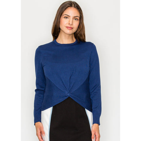 Blue Knot Front Sweater Yal