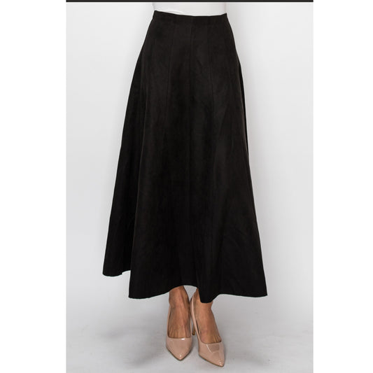 Black Suede Skirt Yal