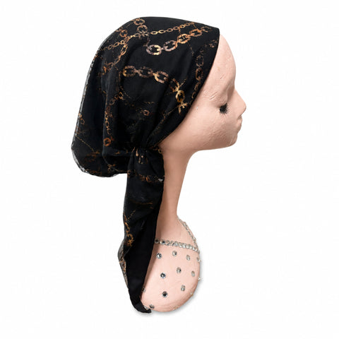 Mesh Chain Pre-Tied Scarf Atifa