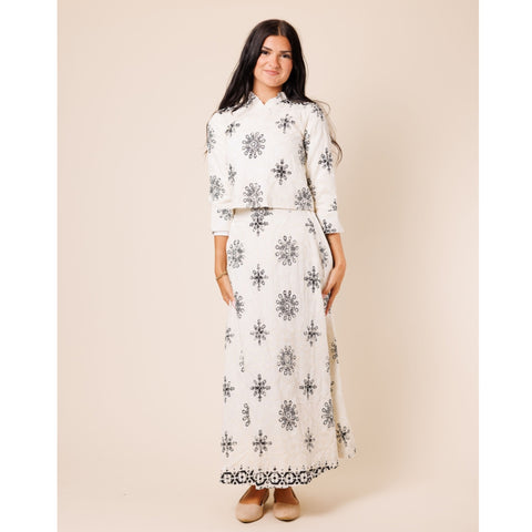 Aline Embroidered Skirt Lilac Teen - The Mimi Boutique