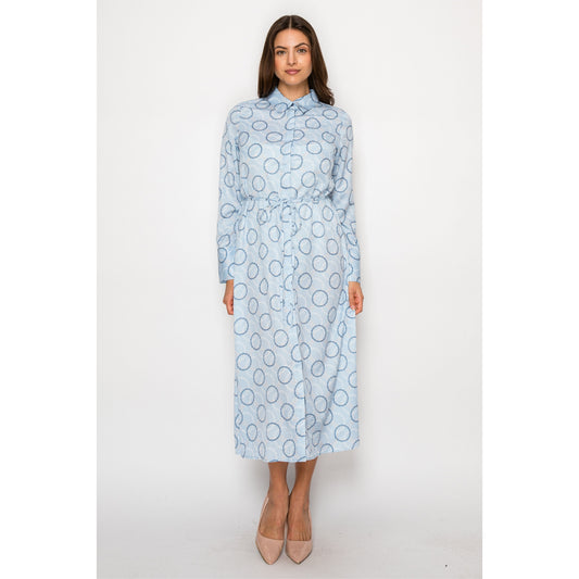 Blue Chain Printed Dress