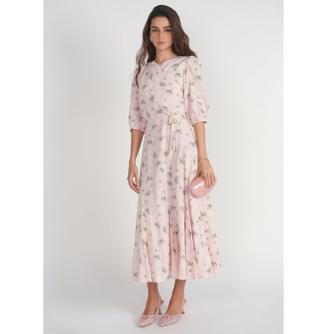 Daliah Dress Pink Cotton Floral
