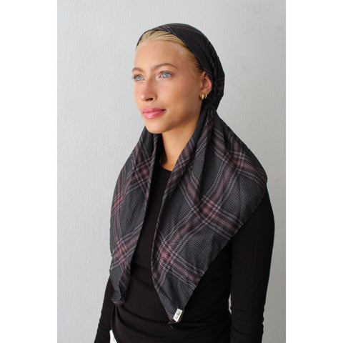 Mulberry Plaid Headscarf SB