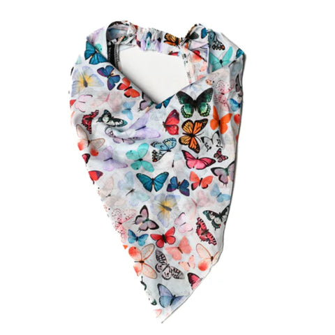 Silver Rainbow Butterfly Pre-tied Bandana Nicsessories