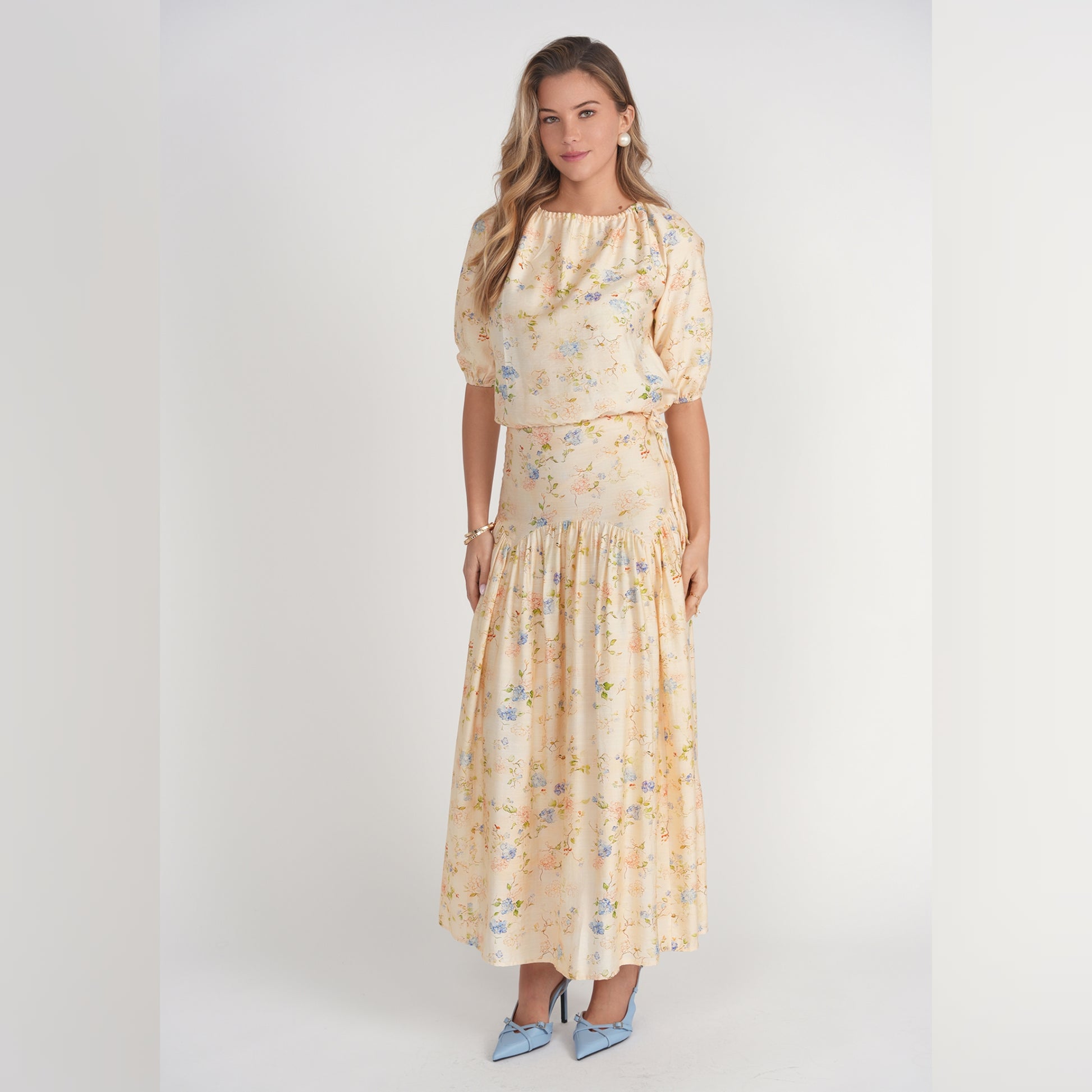 Belle Skirt Yellow Garden Adina LV - The Mimi Boutique