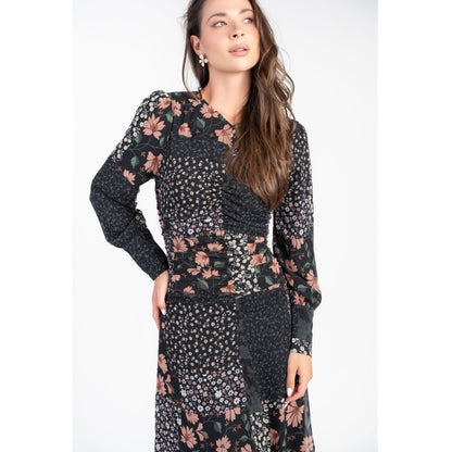 Michalie Midi Dress Patchwork Adina LV