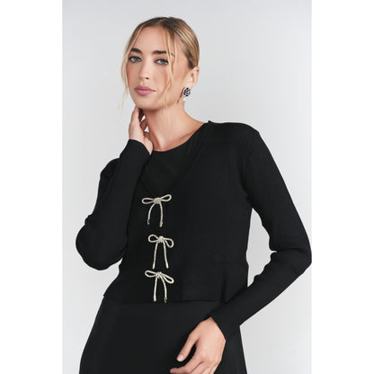 Black Bow Cardigan Adina LV