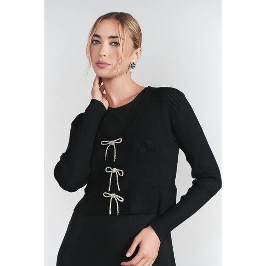 Black Bow Cardigan Adina LV