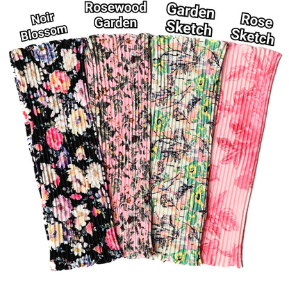 Rose Sketch Pleated Headband Nicsessories
