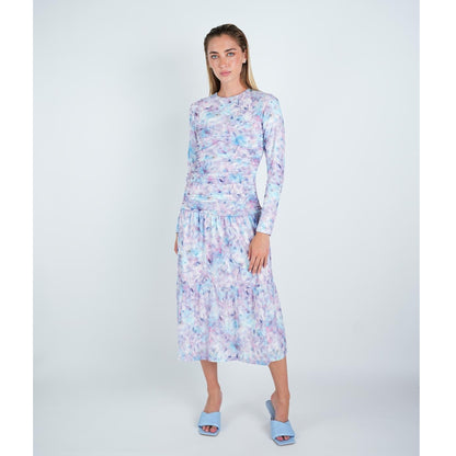 Ruched Watercolor Floral Dress - The Mimi Boutique