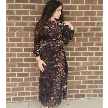 Burnout Velvet Maxi Dress