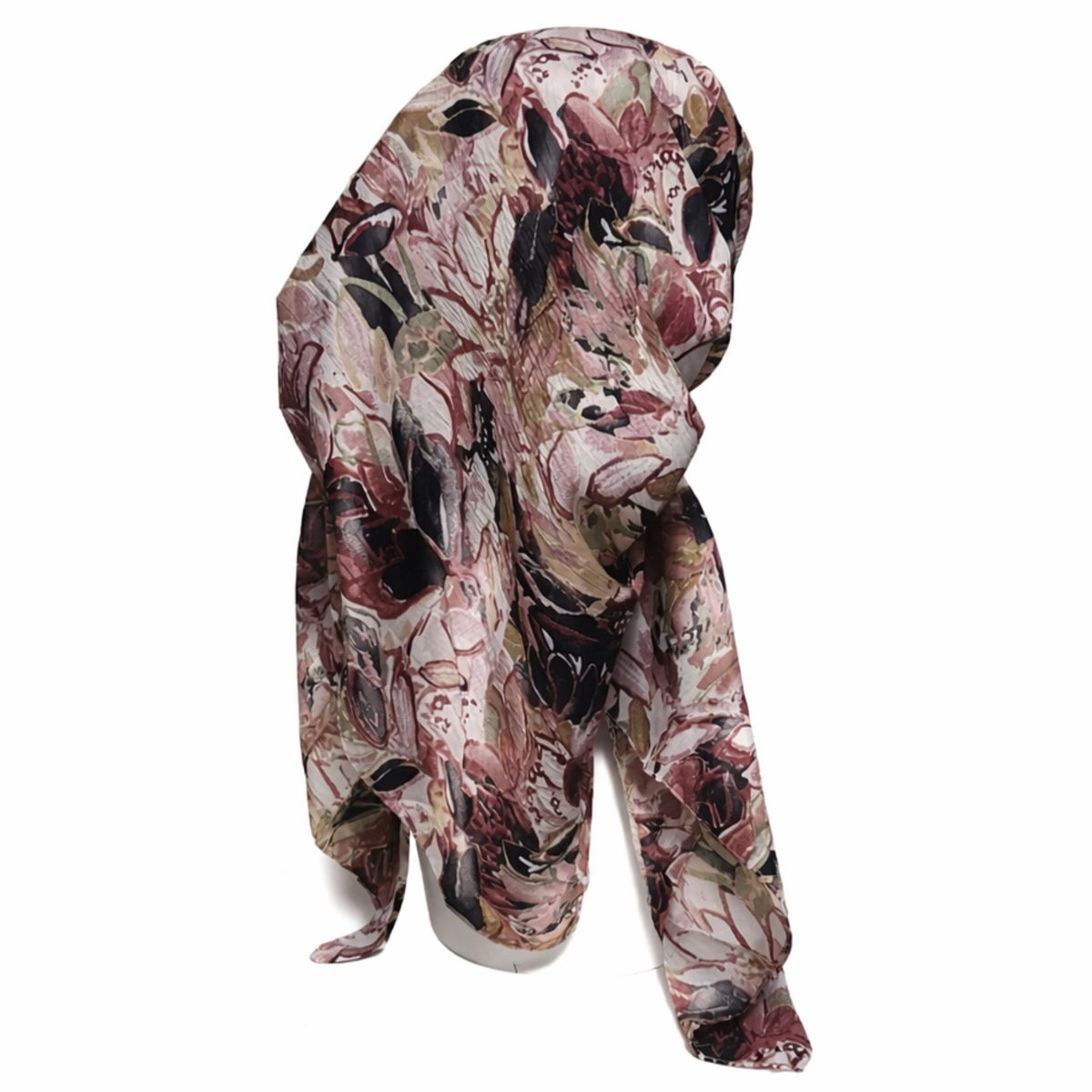 Abstract Floral Pre-Tied Tichels SG