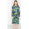 Textured Aline Dress Black Floral