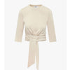 Beige Wraparound Tee Adina LV