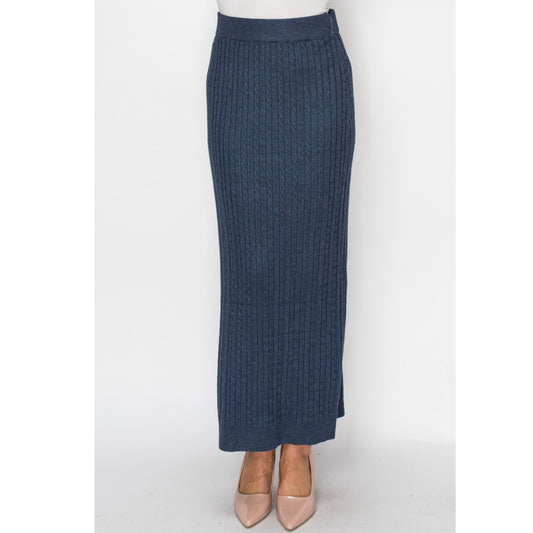 Blue Cable Skirt Yal