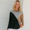 Striped Leopard Combo Tshirt