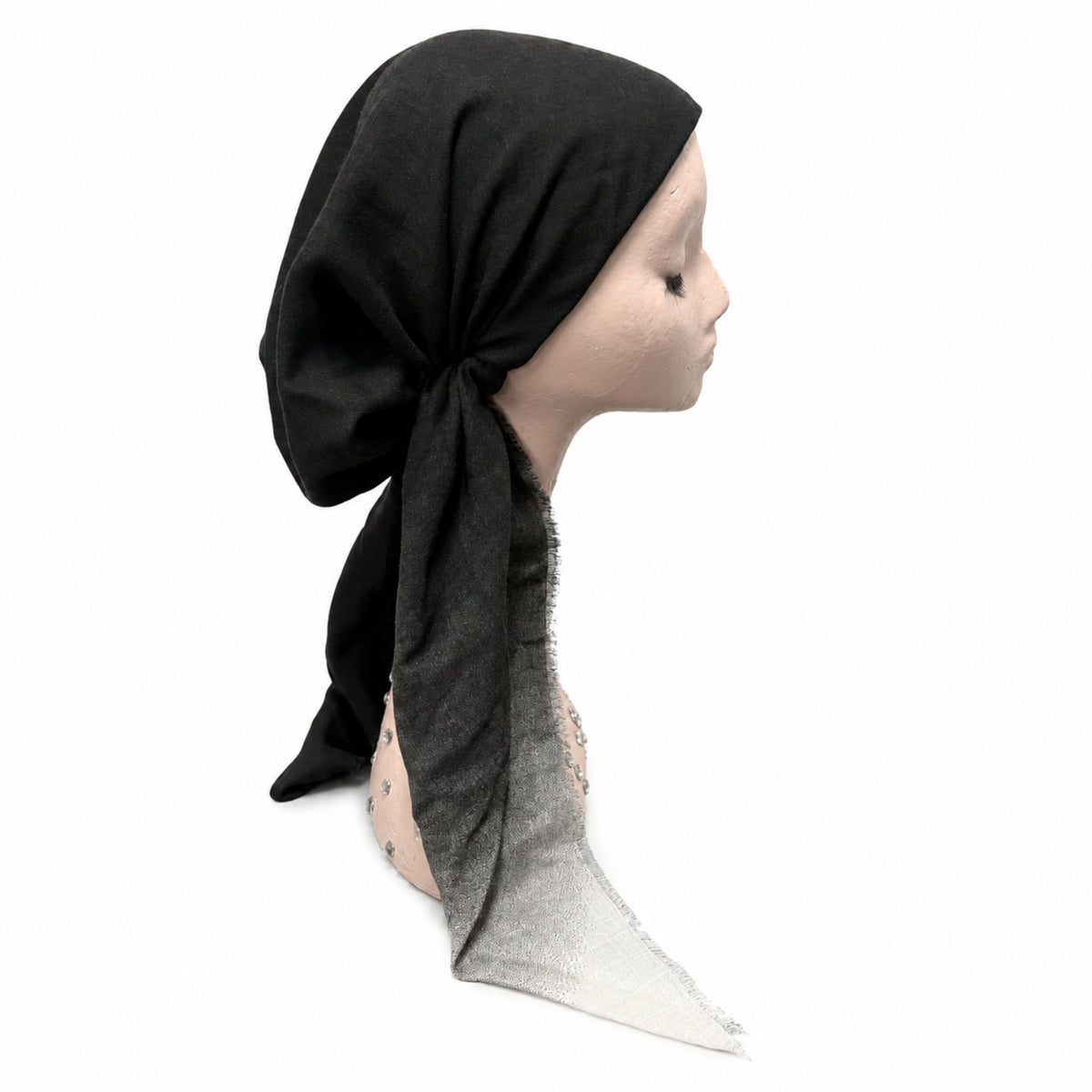 Black Ombre Pre-Tied Scarf Atifa