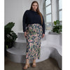 Plus Cosmo Skirt Navy Floral