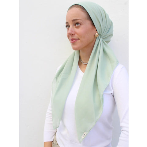 Pistachio Cotton Classic Pre-tied SB Headscarf