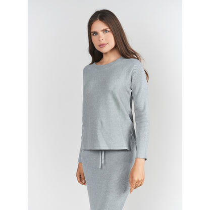 Sweater Rib Top Gray Adina LV