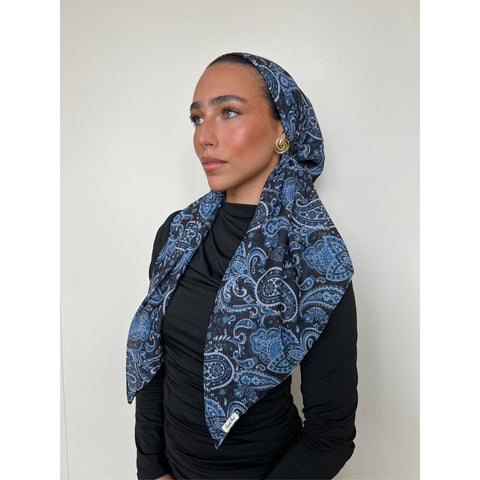Midnight Paisley Headscarf SB