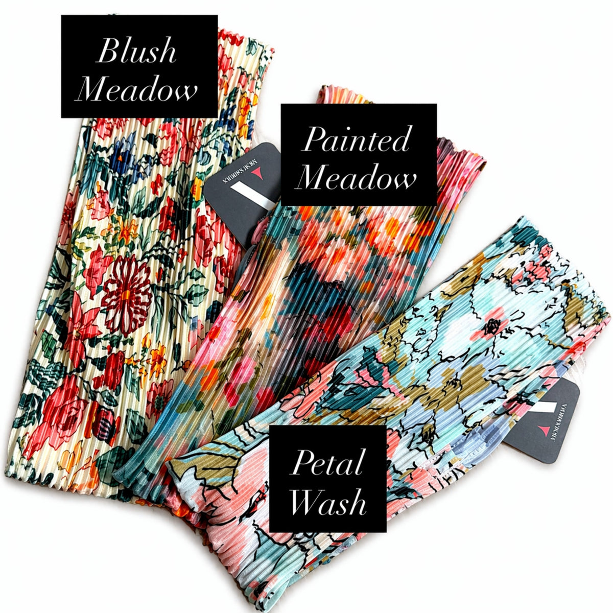 Floral Pleated Headband Nicsessories (Many)