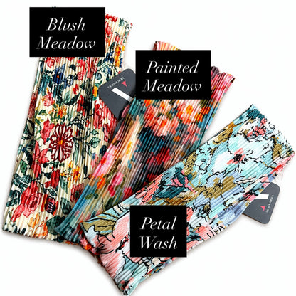 Floral Pleated Headband Nicsessories (Many)