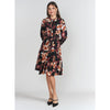 Sophie Dress Brown Floral Chiffon Adina LV