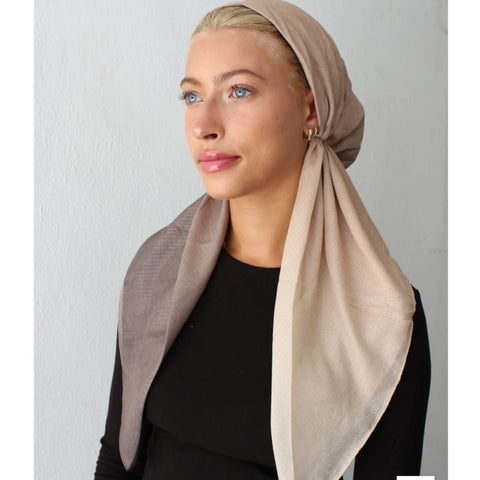 Ombre Taupe Shimmer Headscarf SB
