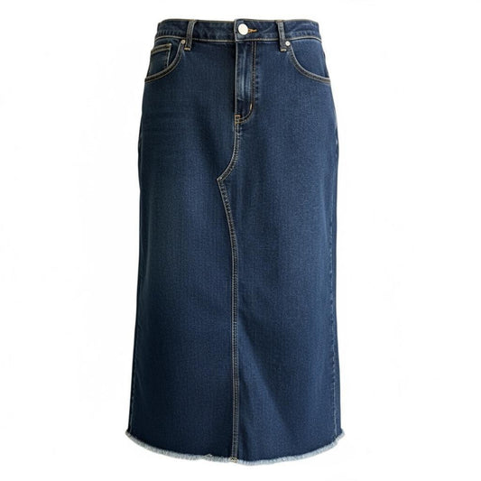Finesse Denim Maxi Skirt Swuun