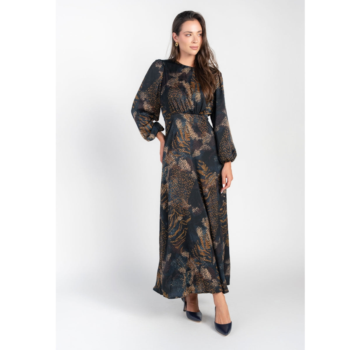 Becca Dress Navy Abstract Adina LV