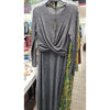 Criss Cross Grey Velvet Maxi Jackie O