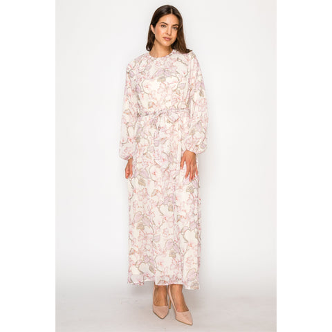 Lena Pink Floral Dress