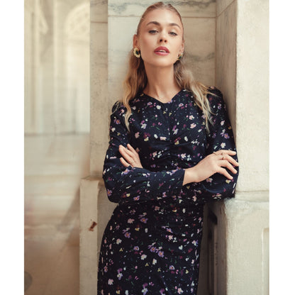Michalie Midi Dress Preppy Floral Adina LV