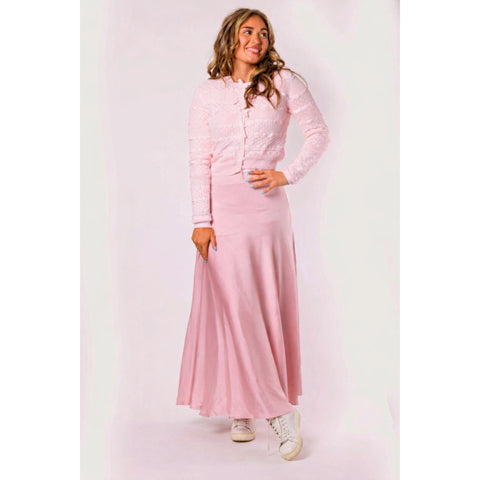 Pink Satin Skirt