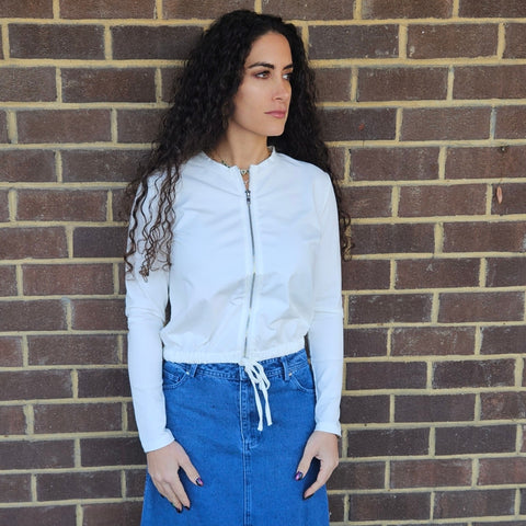 White Zip Top