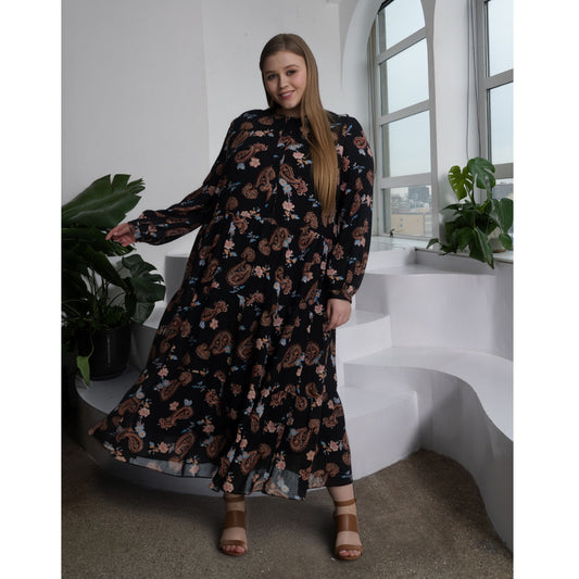 Giselle 2.0 Dress Black Paisley