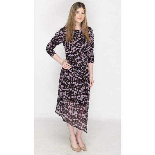 Sasa Purple Tye Dye Print Dress